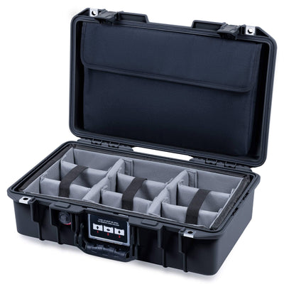 Pelican 1485 Air Case, Black Yellow Padded Microfiber Dividers with Computer Pouch ColorCase 014850-0210-110-111