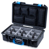 Pelican 1485 Air Case, Black with Blue Latches ColorCase