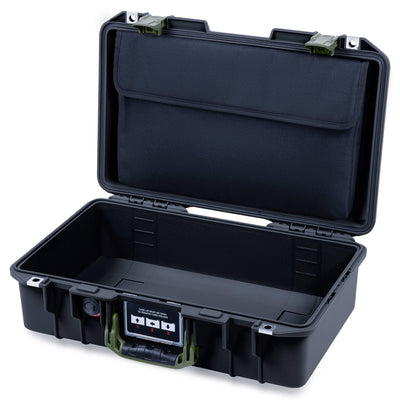 Pelican 1485 Air Case, Black with OD Green Handle & Latches Laptop Computer Lid Pouch Only ColorCase 014850-0200-110-131