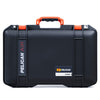 Pelican 1485 Air Case, Black with Orange Latches ColorCase