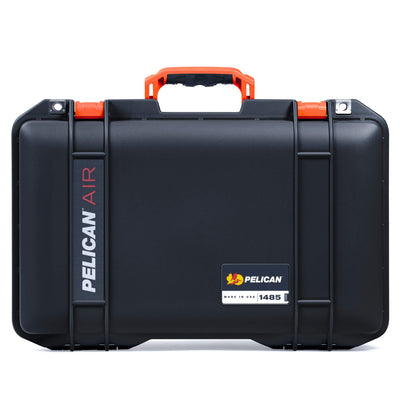Pelican 1485 Air Case, Black with Orange Latches ColorCase