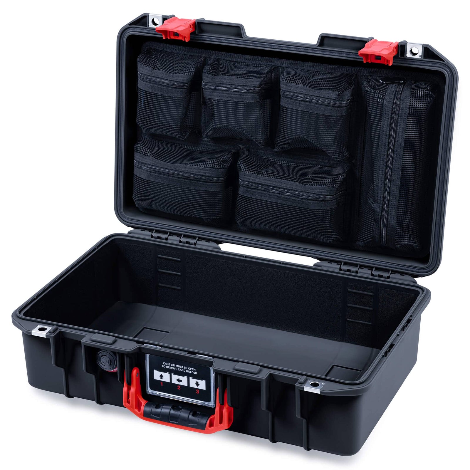 Pelican 1485 Air Case, Black with Red Latches ColorCase 