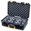Pelican 1485 Air Case, Black with Yellow Latches ColorCase
