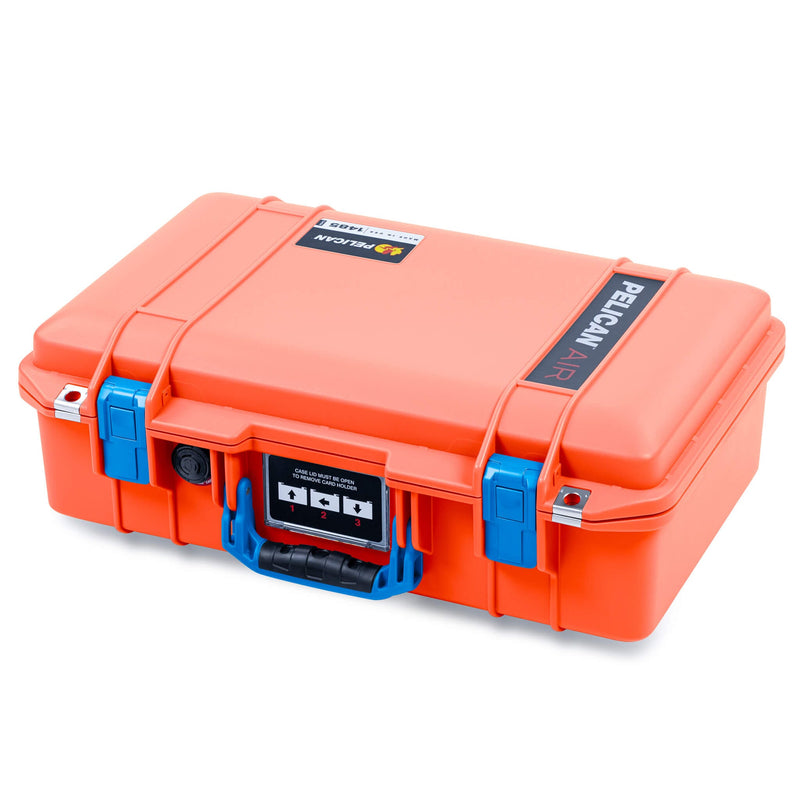 Pelican 1485 Air Case, Orange with Blue Latches ColorCase 