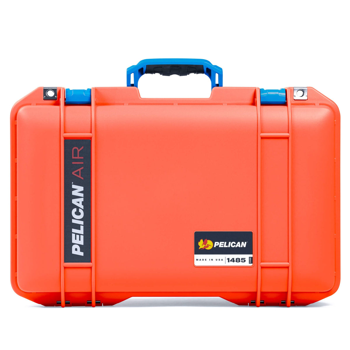 Pelican 1485 Air Case, Orange with Blue Latches ColorCase 