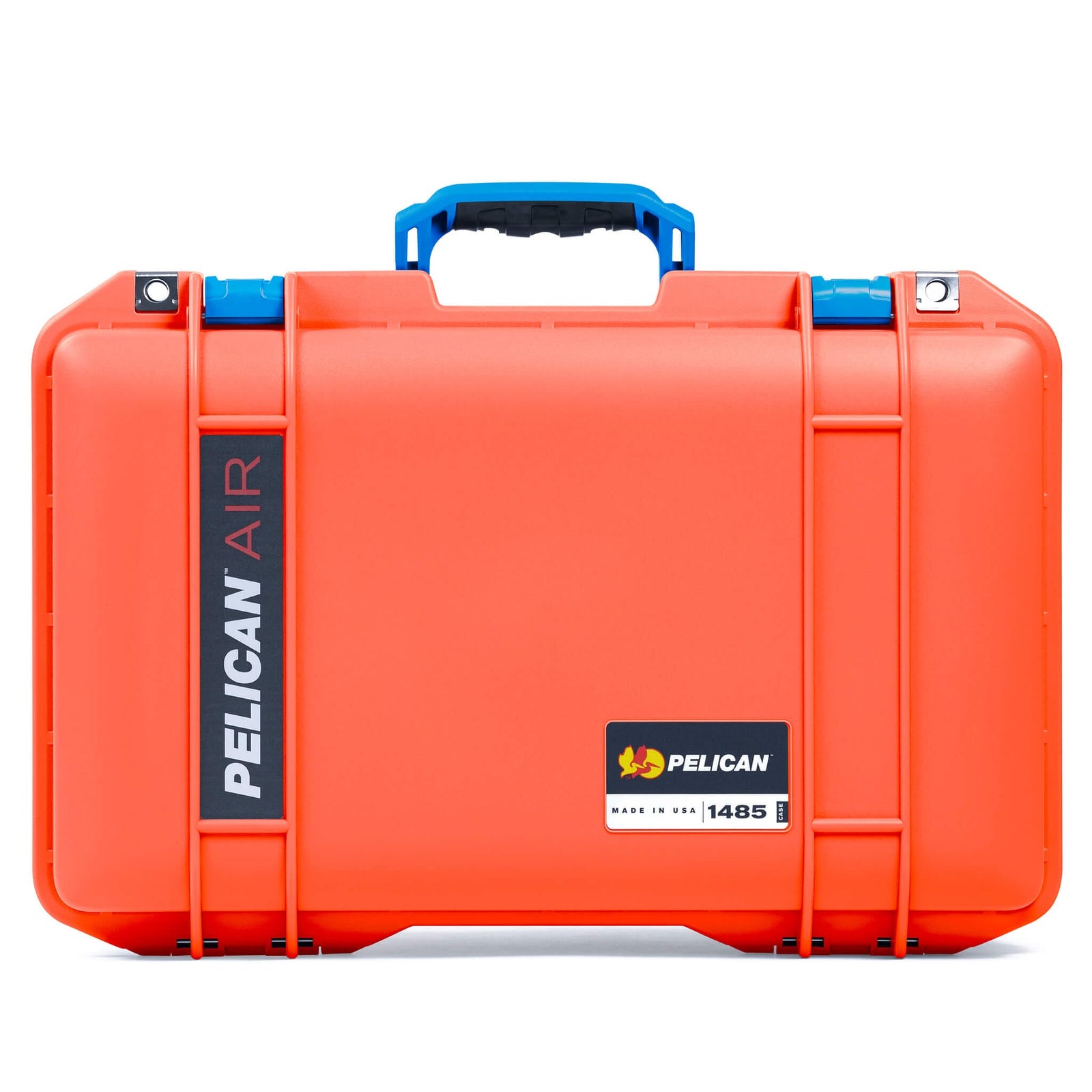 Pelican 1485 Air Case, Orange with Blue Latches ColorCase 