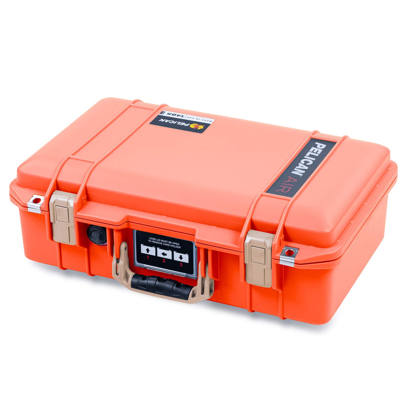Pelican 1485 Air Case, Orange with Desert Tan Latches ColorCase 