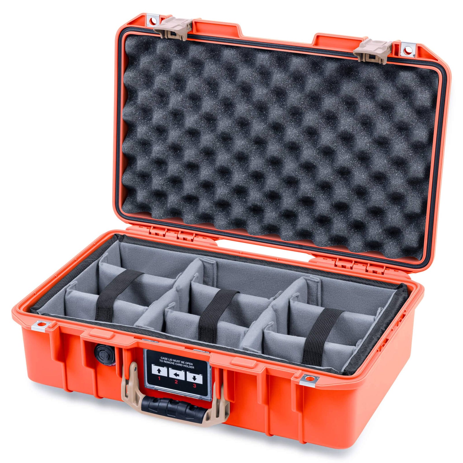 Pelican 1485 Air Case, Orange with Desert Tan Latches ColorCase 