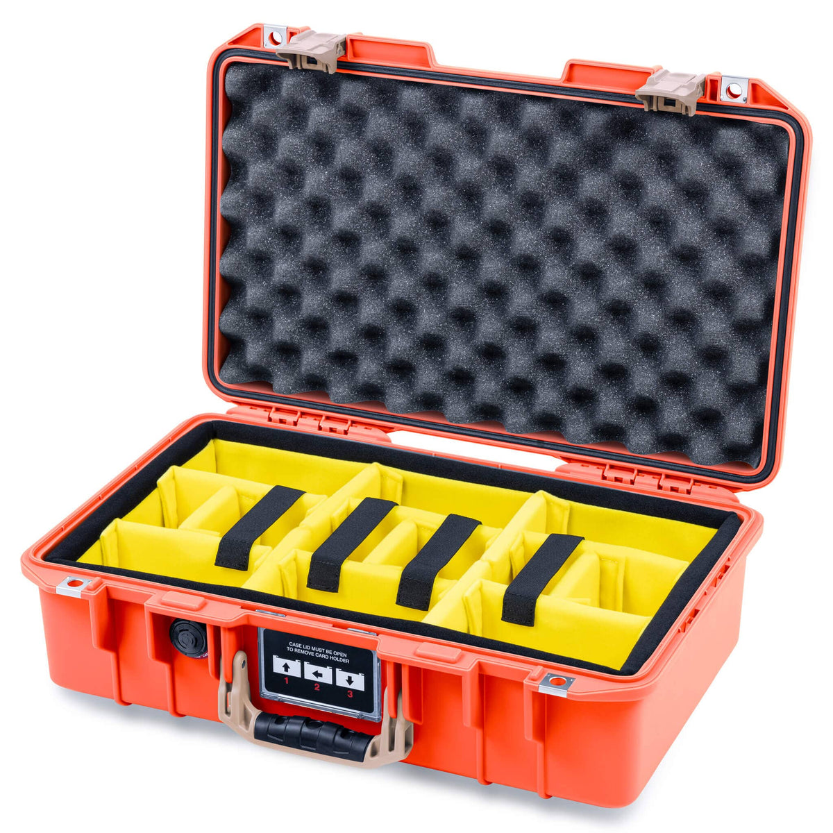 Pelican 1485 Air Case, Orange with Desert Tan Latches ColorCase 