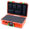 Pelican 1485 Air Case, Orange with Lime Green Latches ColorCase