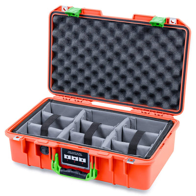 Pelican 1485 Air Case, Orange with Lime Green Latches ColorCase
