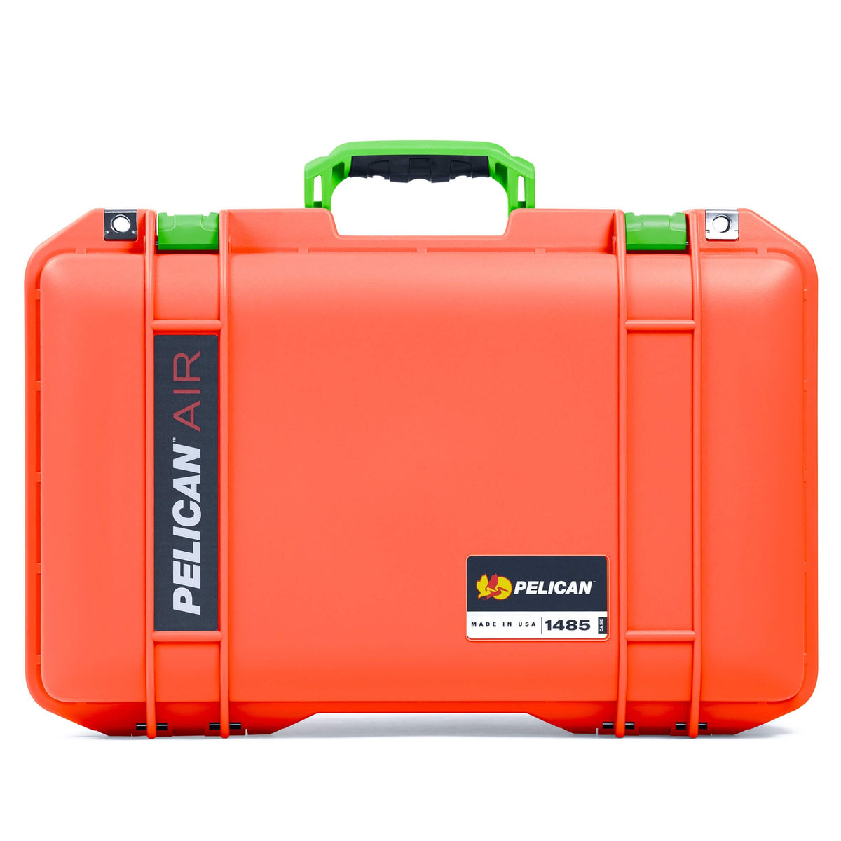 Pelican 1485 Air Case, Orange with Lime Green Latches ColorCase 