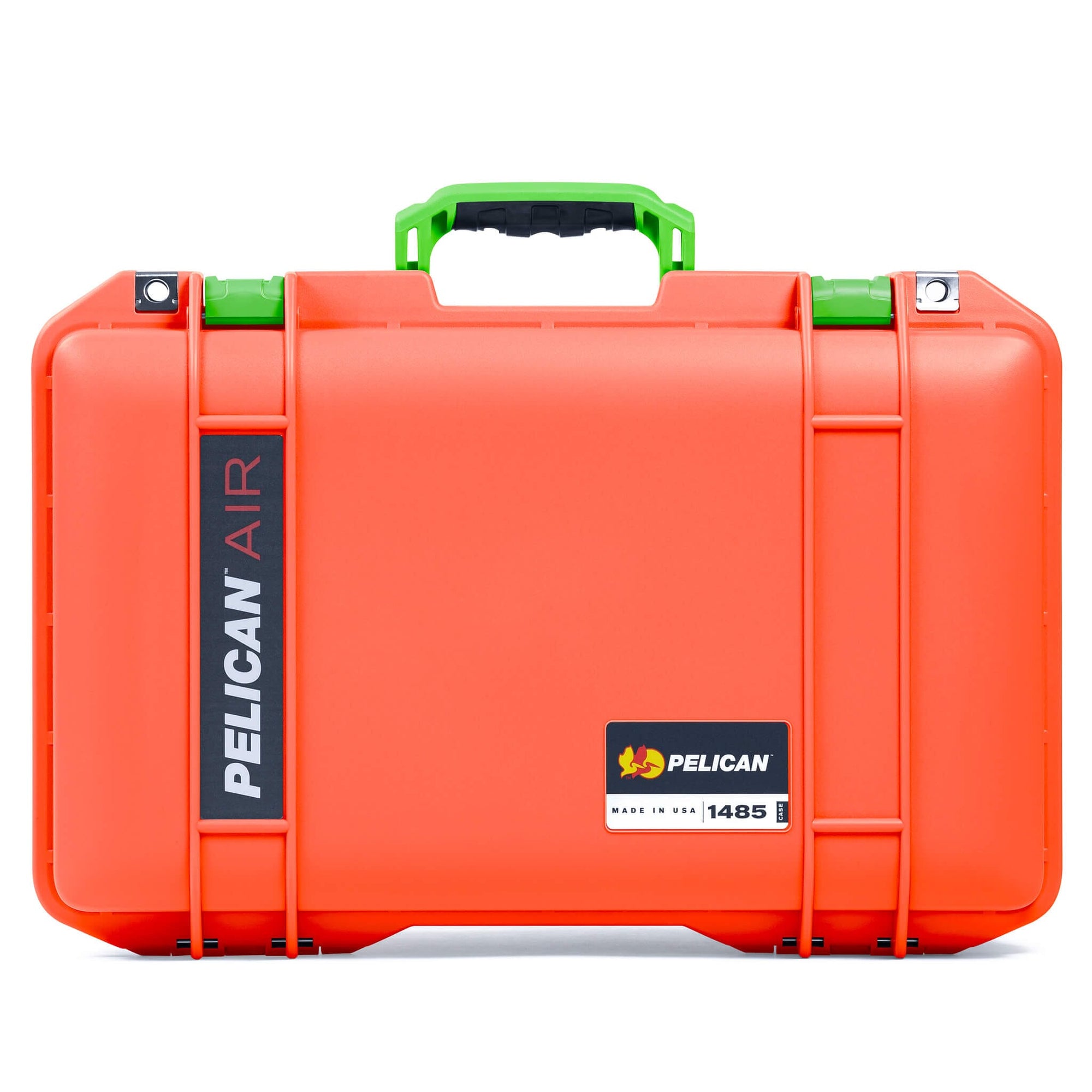 Pelican 1485 Air Case, Orange with Lime Green Latches ColorCase 