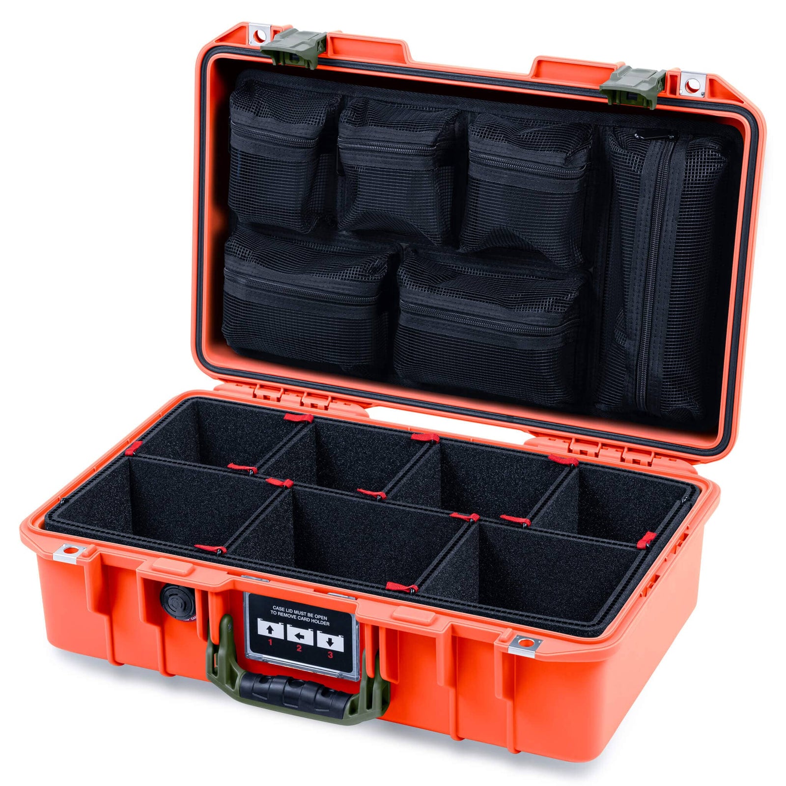 Pelican 1485 Air Case, Orange with OD Green Latches ColorCase 