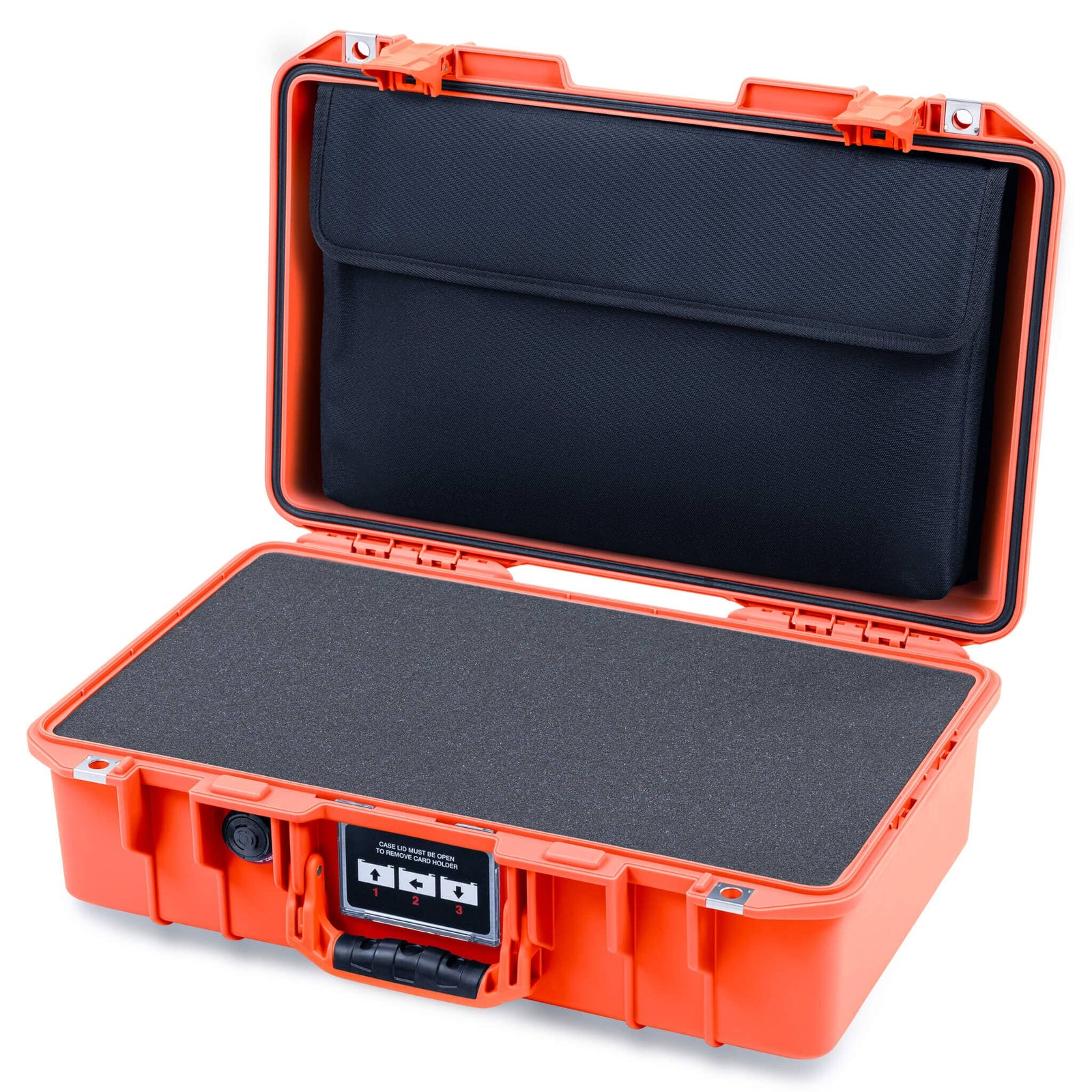 Pelican 1485 Air Case, Orange Pick & Pluck Foam with Computer Pouch ColorCase 014850-0201-150-151