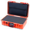 Pelican 1485 Air Case, Orange with Red Handle & Latches Pick & Pluck Foam with Laptop Computer Lid Pouch ColorCase 014850-0201-150-321