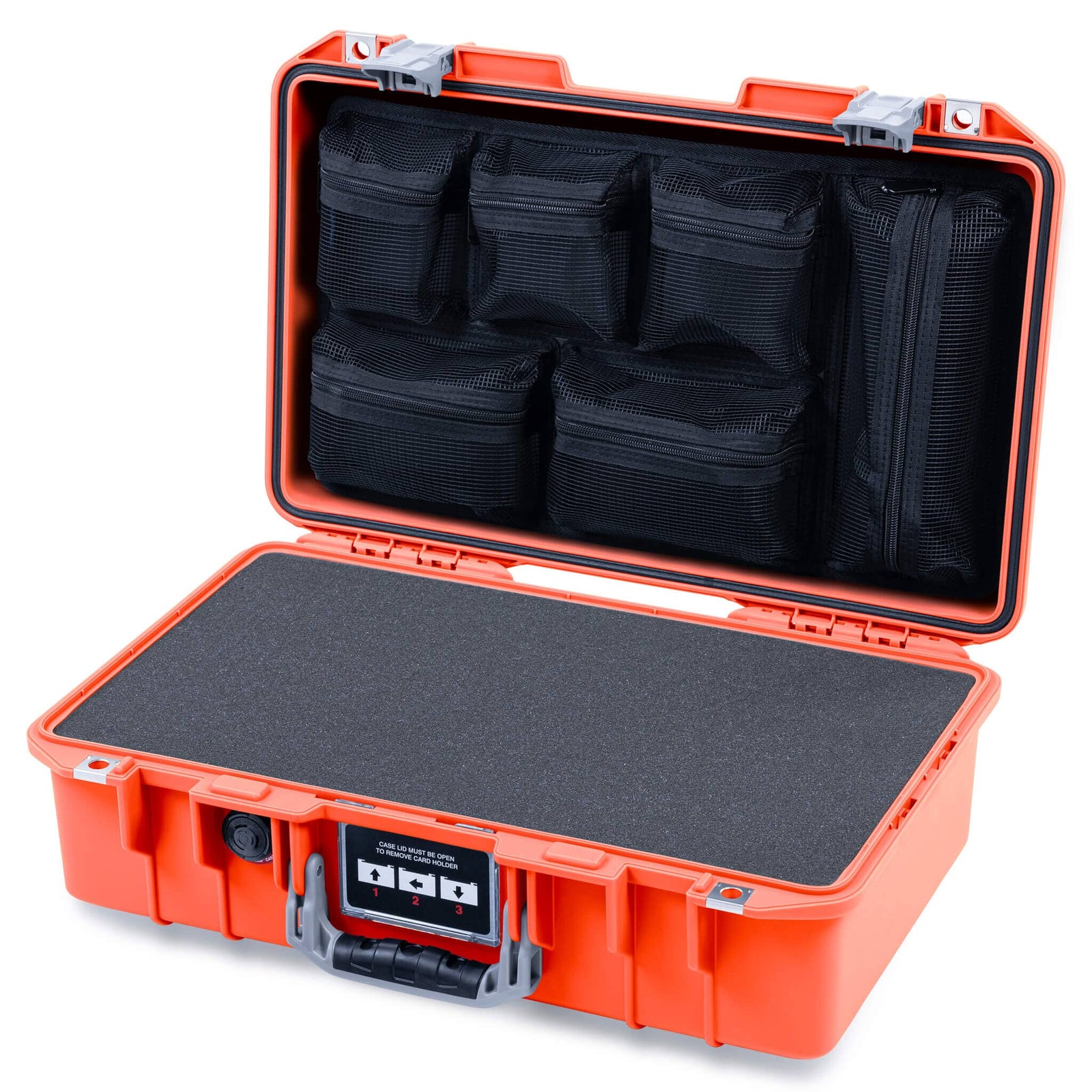 Pelican 1485 Air Case, Orange with Silver Latches ColorCase 