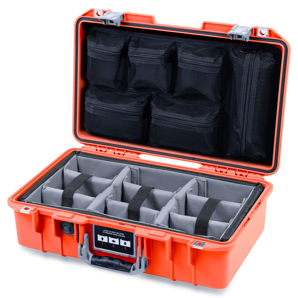 Pelican 1485 Air Case, Orange with Silver Latches ColorCase 
