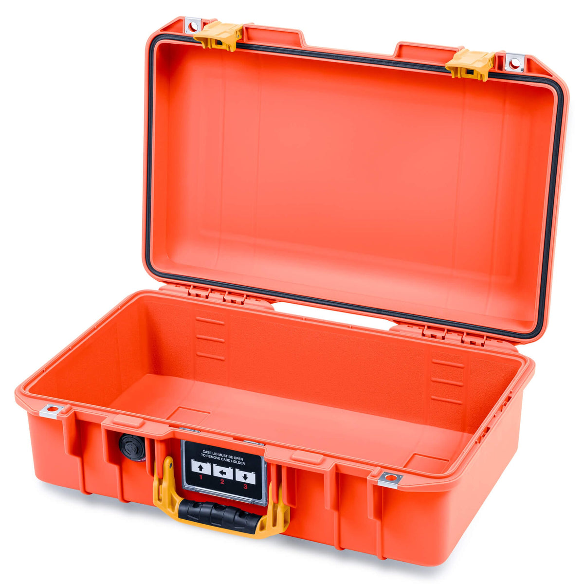 Pelican 1485 Air Case, Orange with Yellow Handle &amp; Latches None (Case Only) ColorCase 014850-0000-150-241