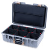 Pelican 1485 Air Case, Silver with Desert Tan Handle & Latches TrekPak Divider System with Laptop Computer Lid Pouch ColorCase 014850-0220-180-311