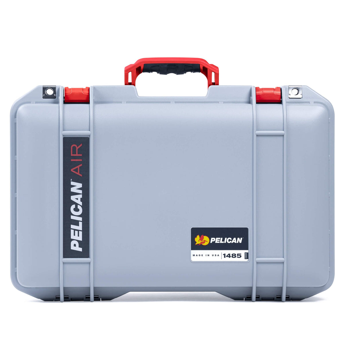 Pelican 1485 Air Case, Silver with Red Latches ColorCase 