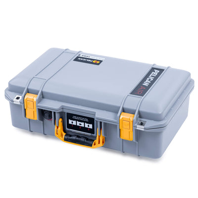 Pelican 1485 Air Case, Silver with Yellow Latches ColorCase