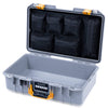 Pelican 1485 Air Case, Silver with Yellow Latches ColorCase