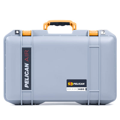 Pelican 1485 Air Case, Silver with Yellow Latches ColorCase