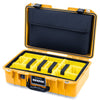 Pelican 1485 Air Case, Yellow with Black Latches Yellow Padded Microfiber Dividers with Computer Pouch ColorCase 014850-0210-240-111