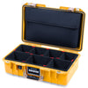 Pelican 1485 Air Case, Yellow with Desert Tan Handle & Latches TrekPak Divider System with Laptop Computer Lid Pouch ColorCase 014850-0220-240-311