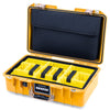 Pelican 1485 Air Case, Yellow with Desert Tan Handle & Latches Yellow Padded Microfiber Dividers with Laptop Computer Lid Pouch ColorCase 014850-0210-240-311