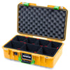 Pelican 1485 Air Case, Yellow with Lime Green Latches TrekPak Divider System with Convolute Lid Foam ColorCase 014850-0020-240-301