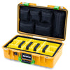 Pelican 1485 Air Case, Yellow with Lime Green Latches ColorCase