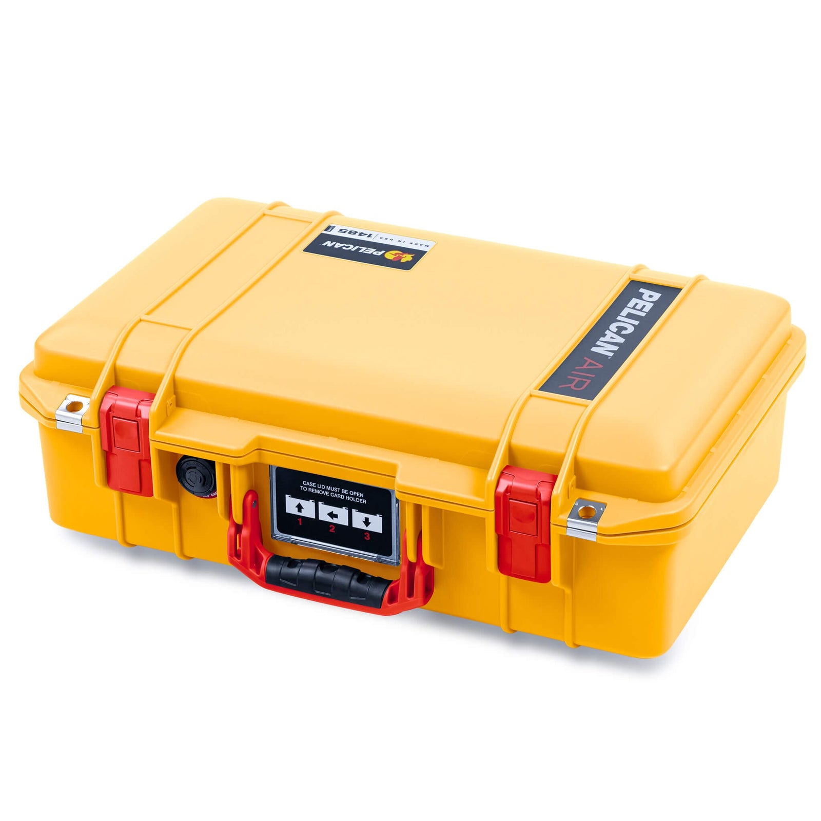 Pelican 1485 Air Case, Yellow with Red Latches ColorCase 