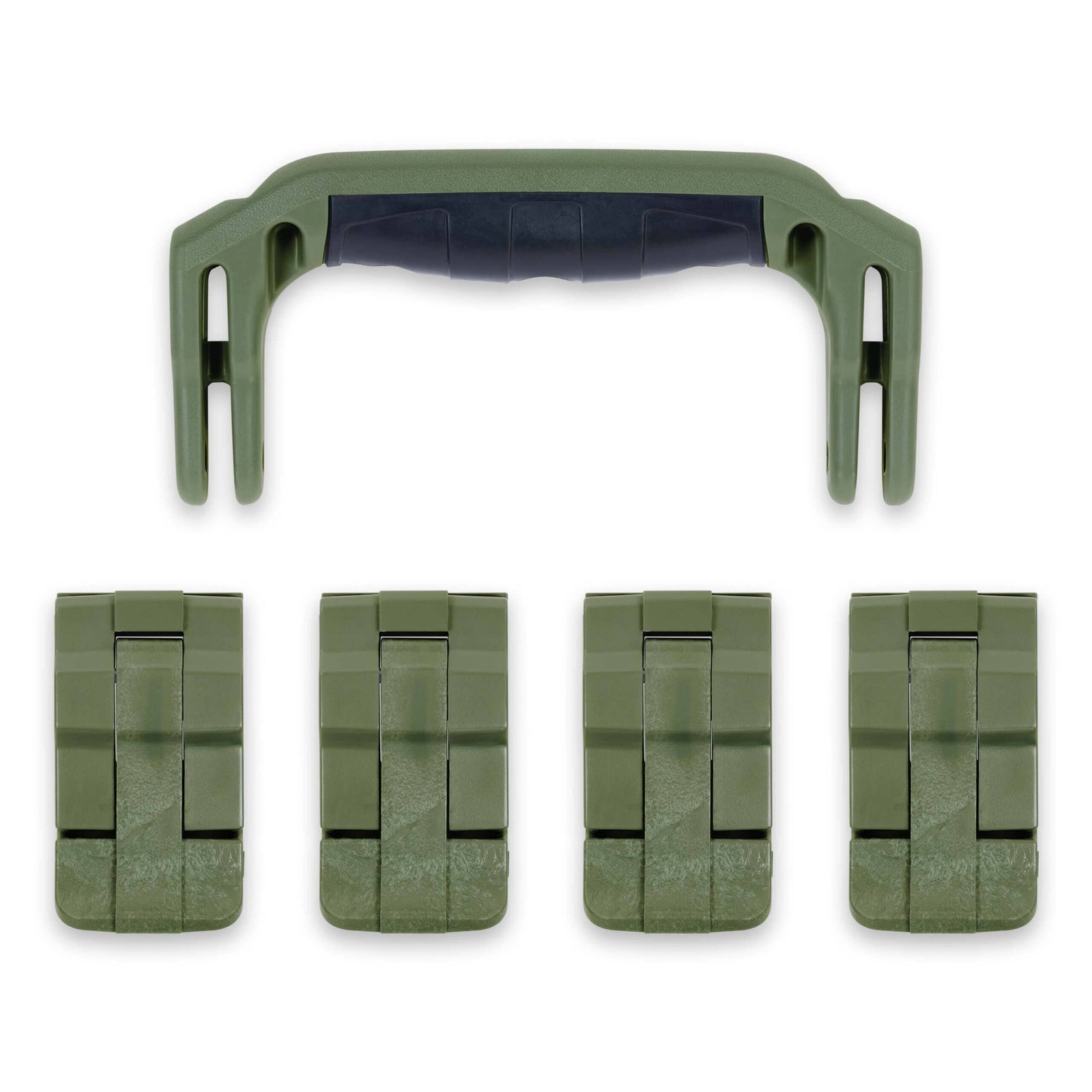Pelican 1495 Replacement Handle & Latches, OD Green (Set of 1 Handle, 4 Latches) ColorCase 