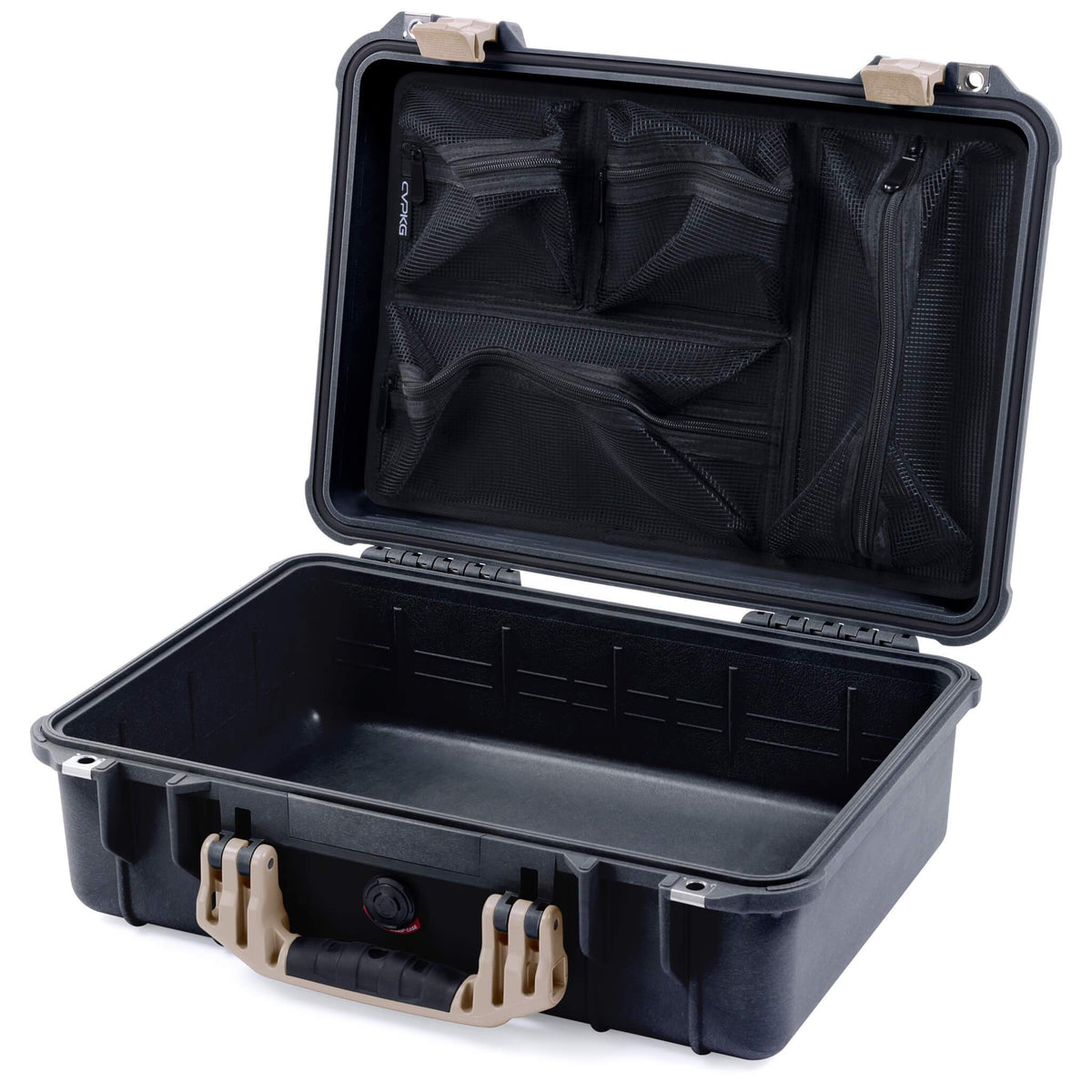 Pelican 1500 Case - Black &amp; Desert Tan