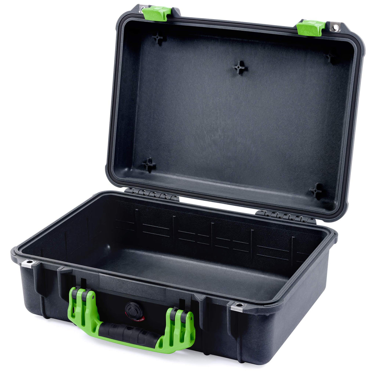 Pelican 1500 Case - Black &amp; Lime Green - Empty (Case Only)