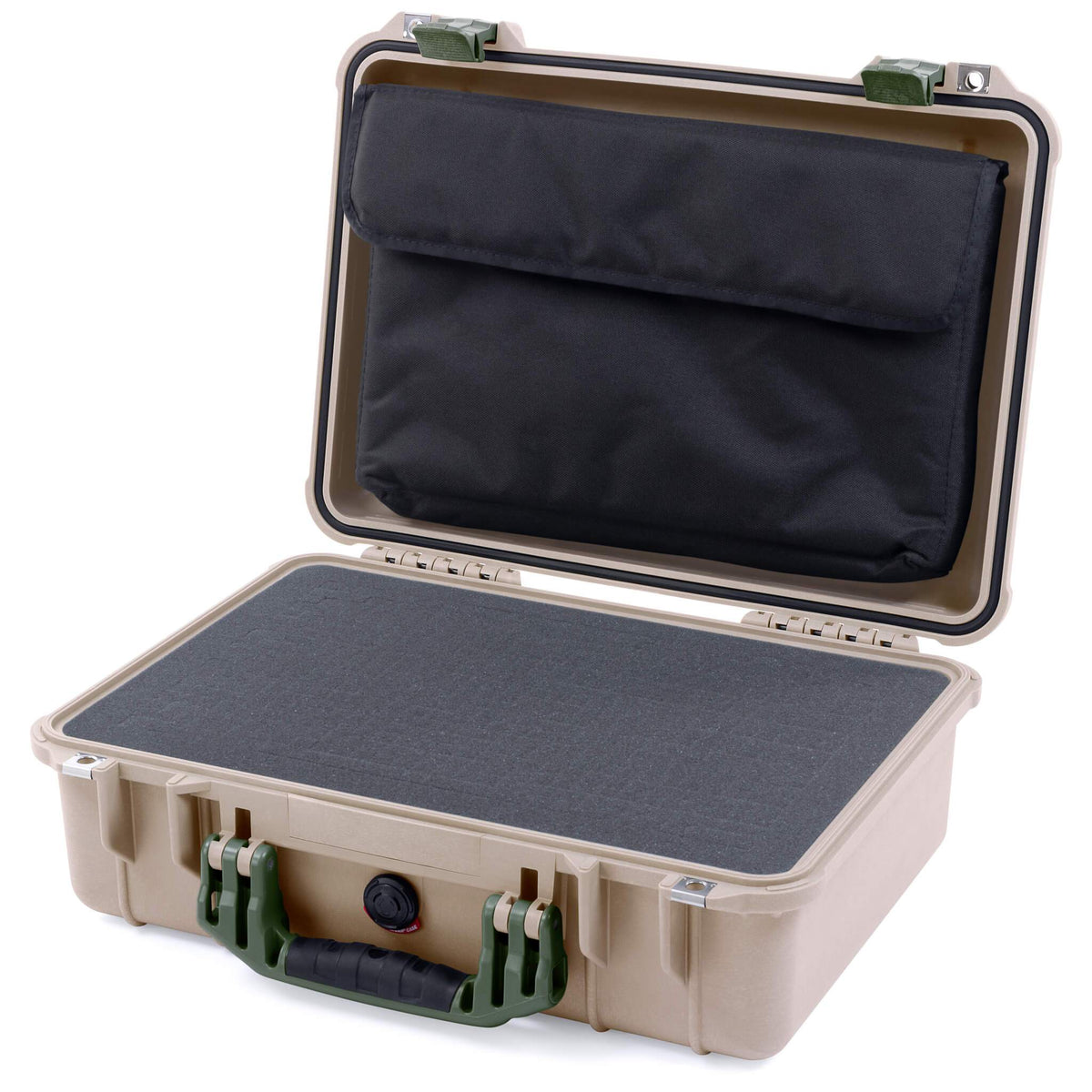 Pelican 1500 Case - Desert Tan &amp; OD Green