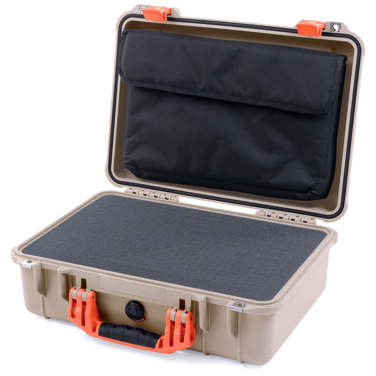 Pelican 1500 Case - Desert Tan &amp; Orange