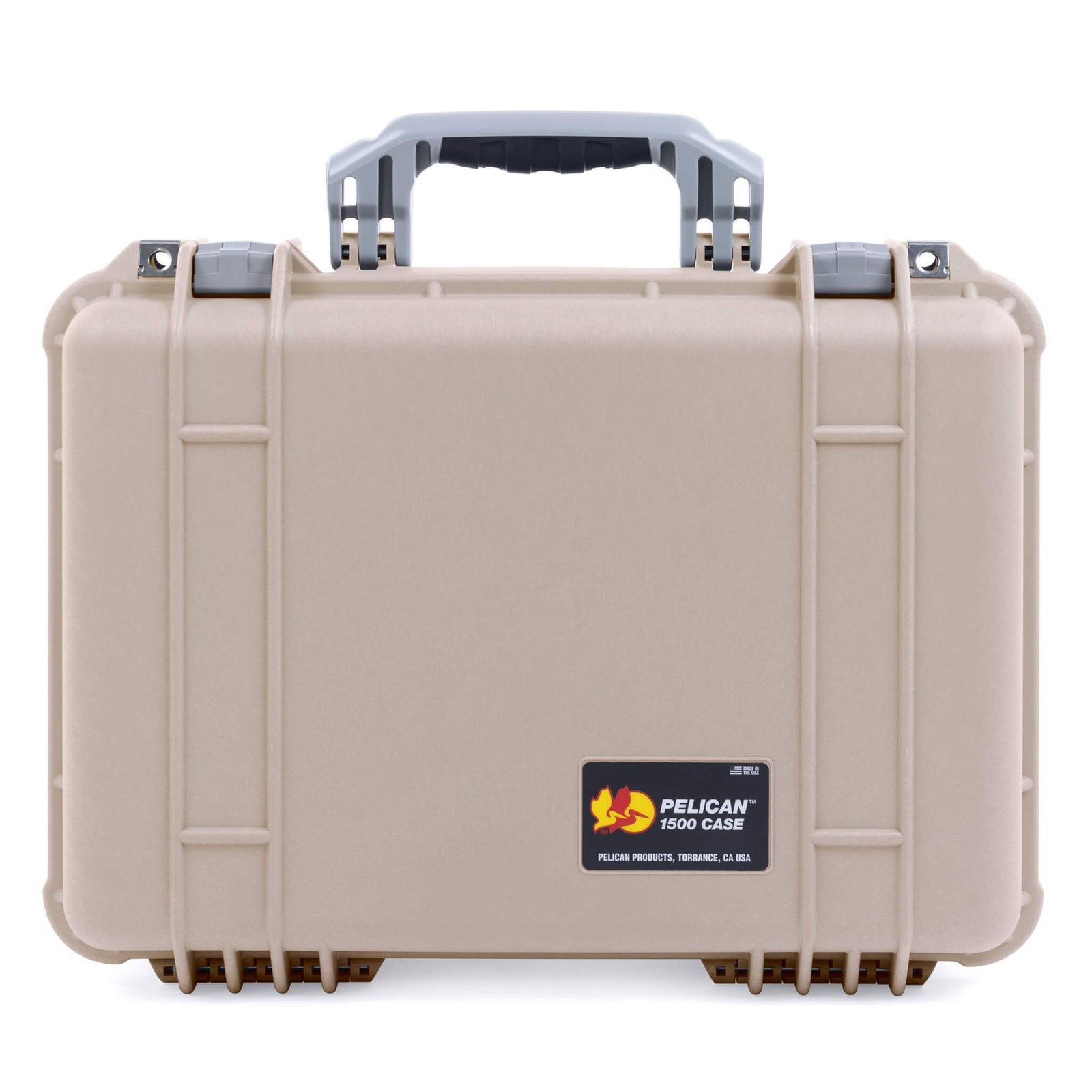 Pelican 1500 Case - Desert Tan & Silver