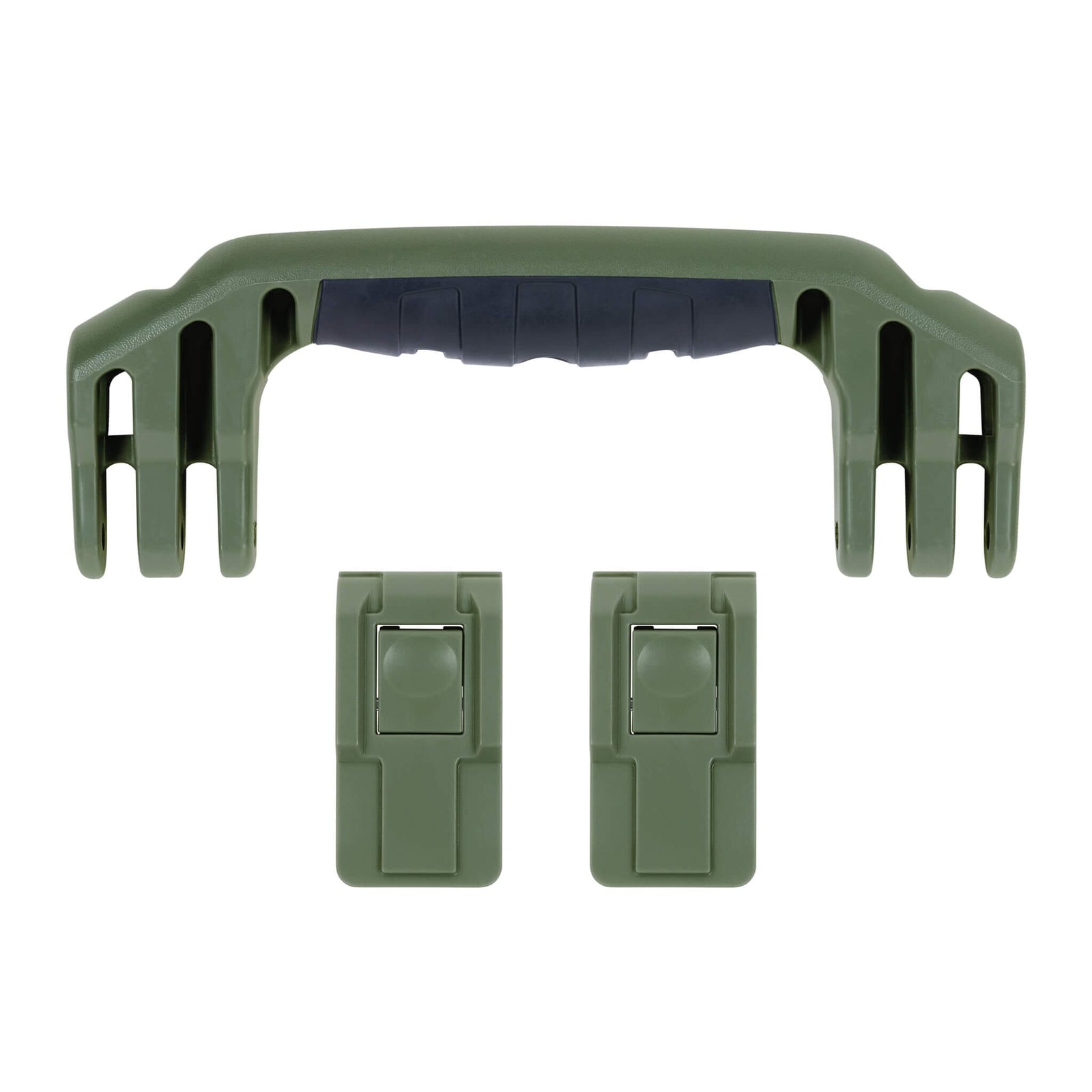 Pelican 1500 Replacement Handle & Latches, OD Green (Set of 1 Handle, 2 Push-Button Latches) ColorCase 