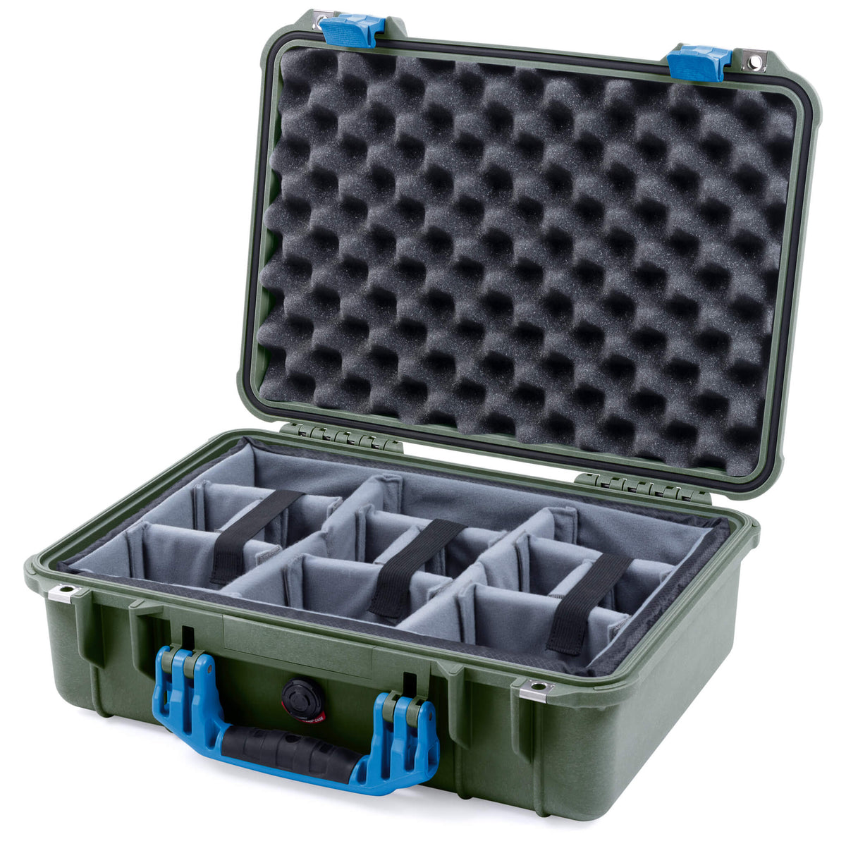 Pelican 1500 Case - OD Green &amp; Blue