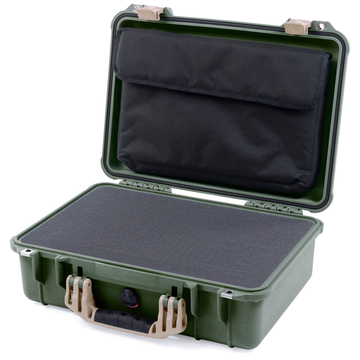 Pelican 1500 Case - OD Green &amp; Desert Tan