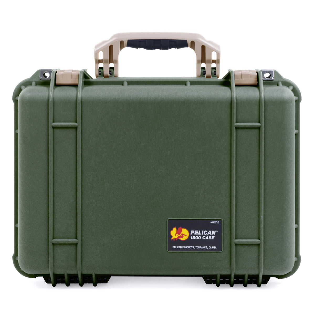 Pelican 1500 Case - OD Green &amp; Desert Tan