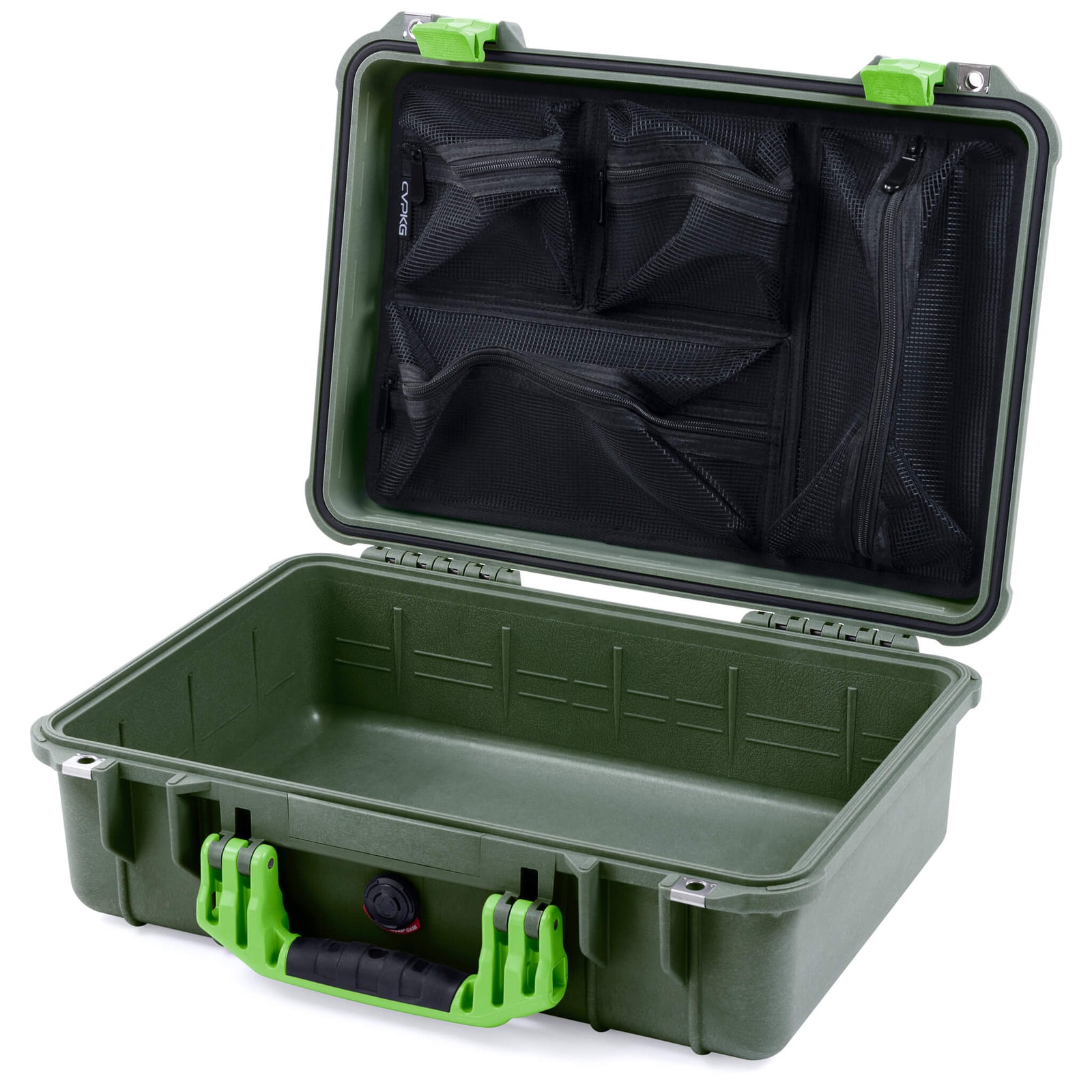 Pelican 1500 Case - OD Green & Lime Green