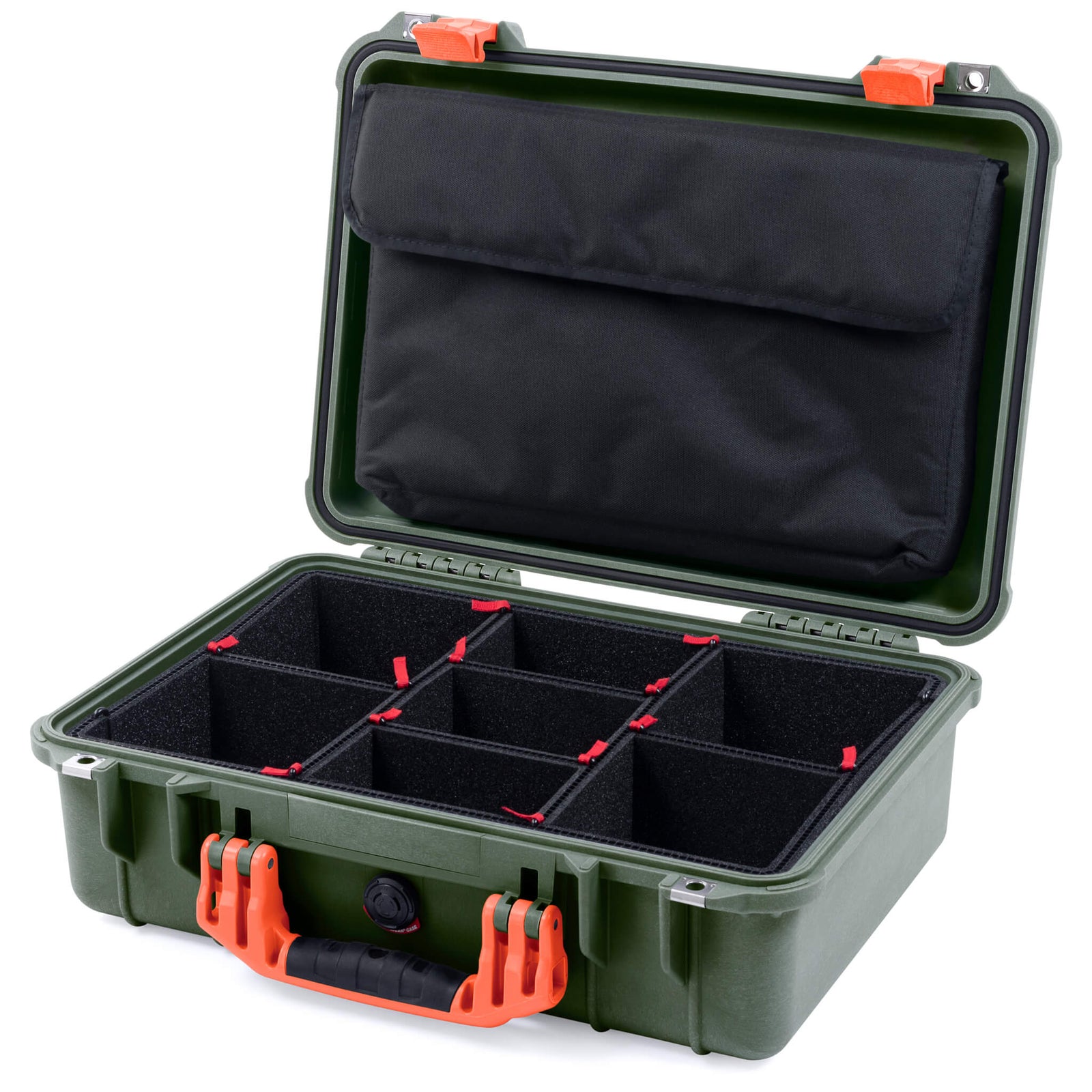 Pelican 1500 Case - OD Green & Orange