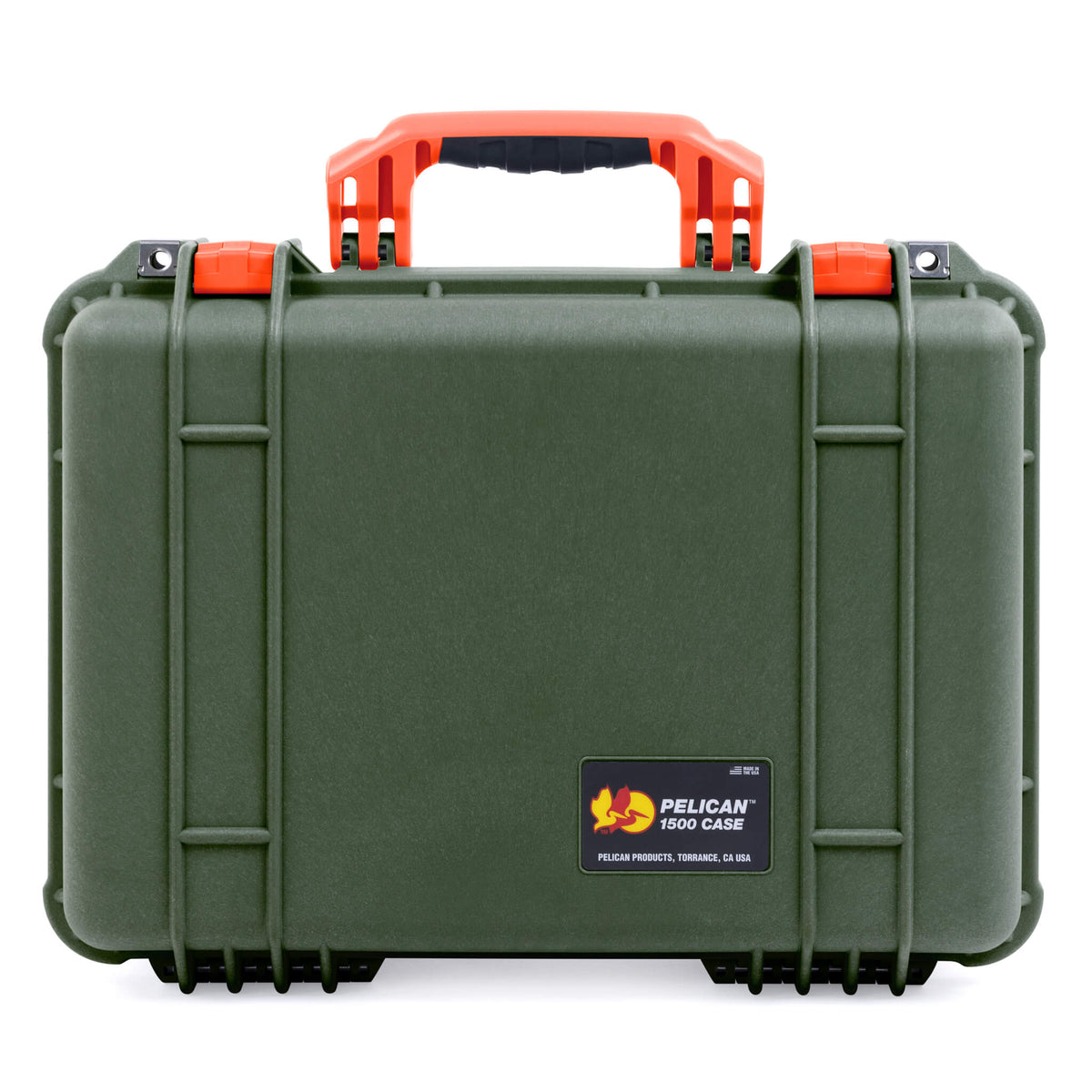 Pelican 1500 Case - OD Green &amp; Orange