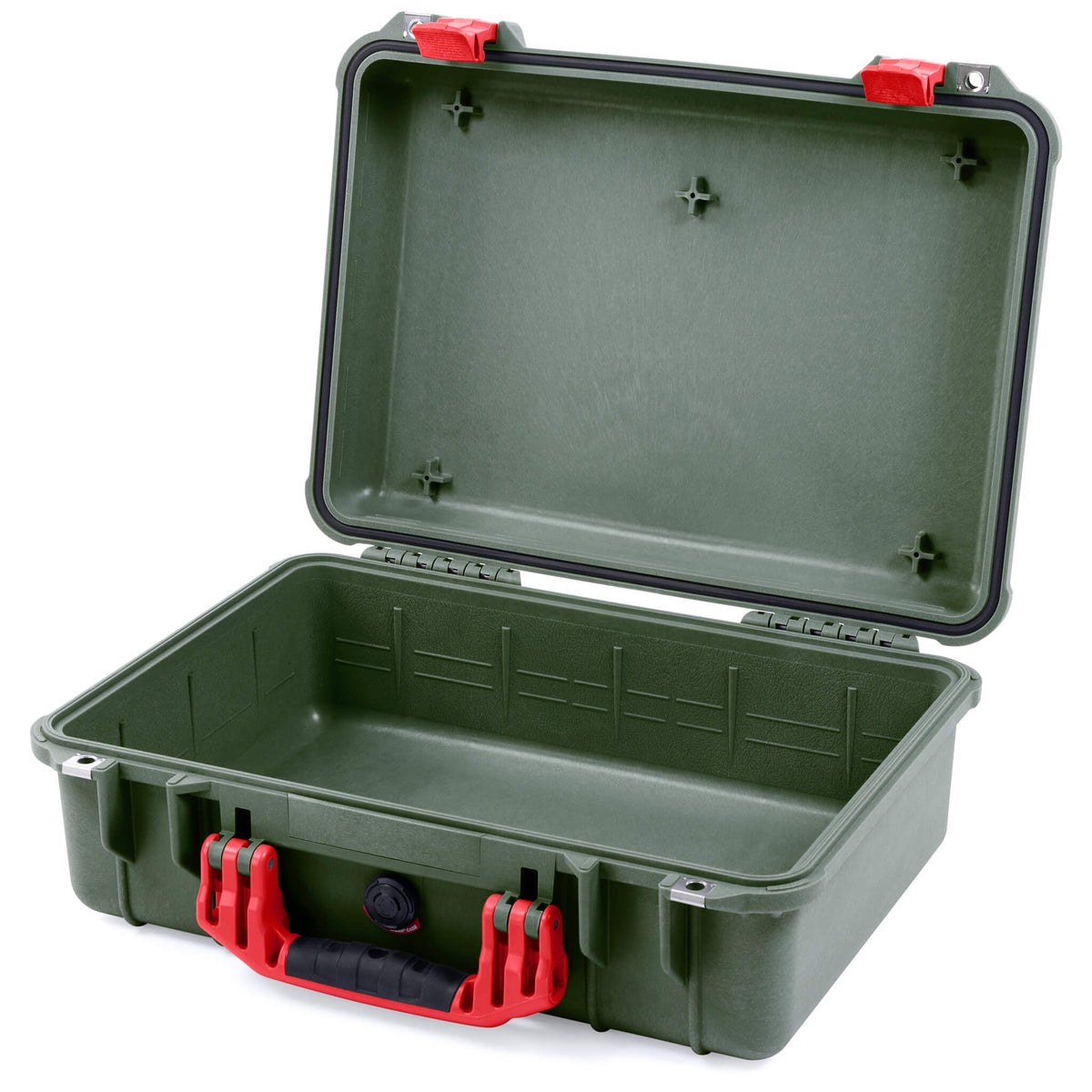 Pelican 1500 Case - OD Green &amp; Red