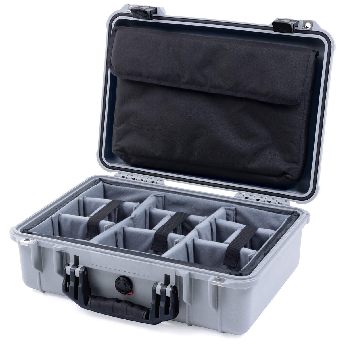 Pelican 1500 Case - Silver &amp; Black