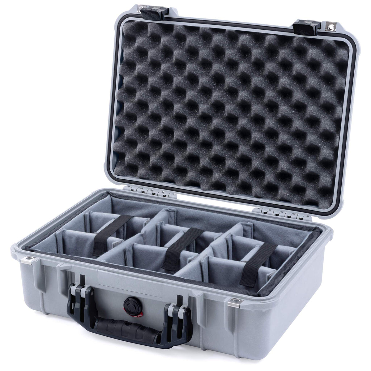 Pelican 1500 Case - Silver &amp; Black